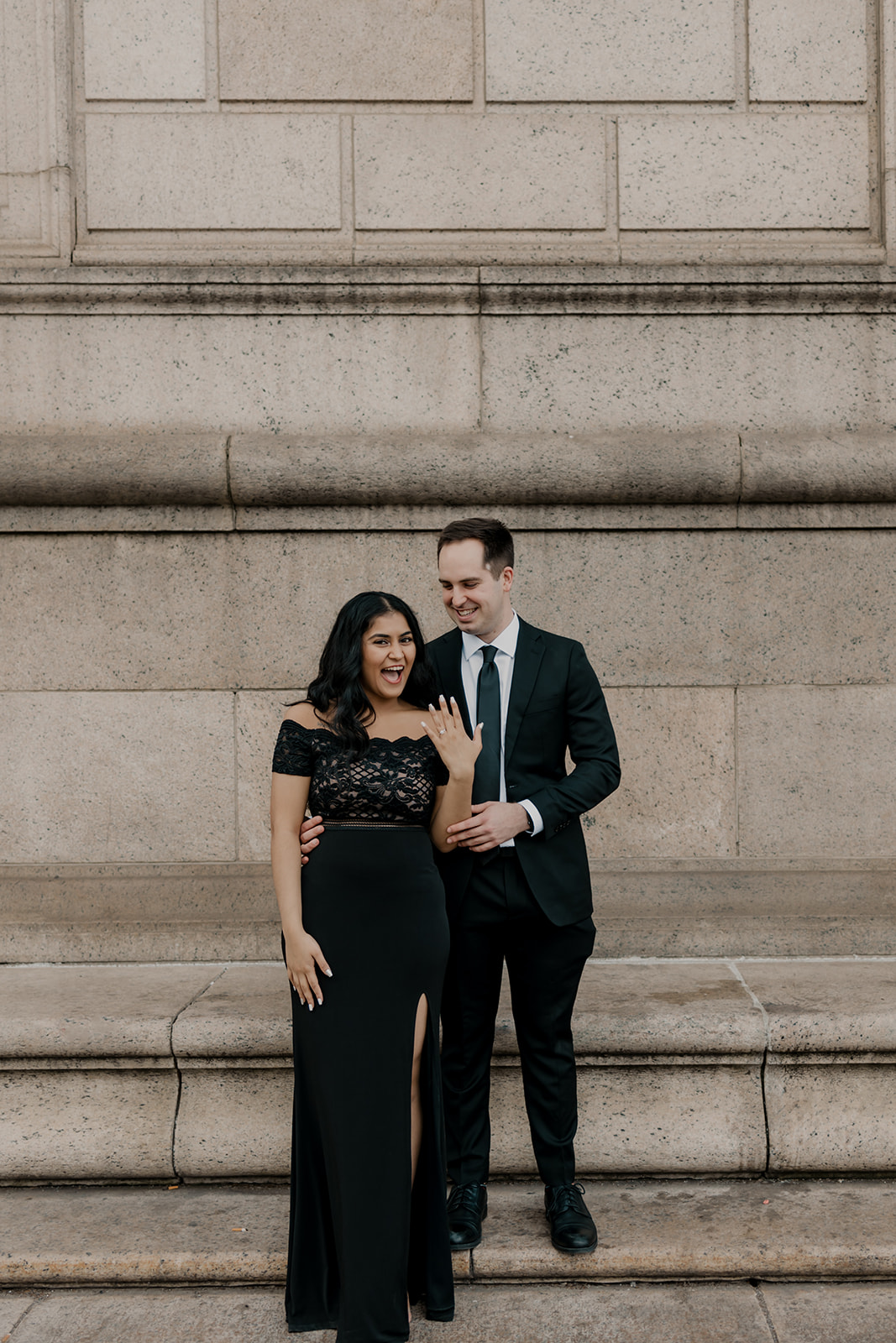 a dreamy surprise proposal outside the Boston public library, learn what to do after your engagement with my guide! 