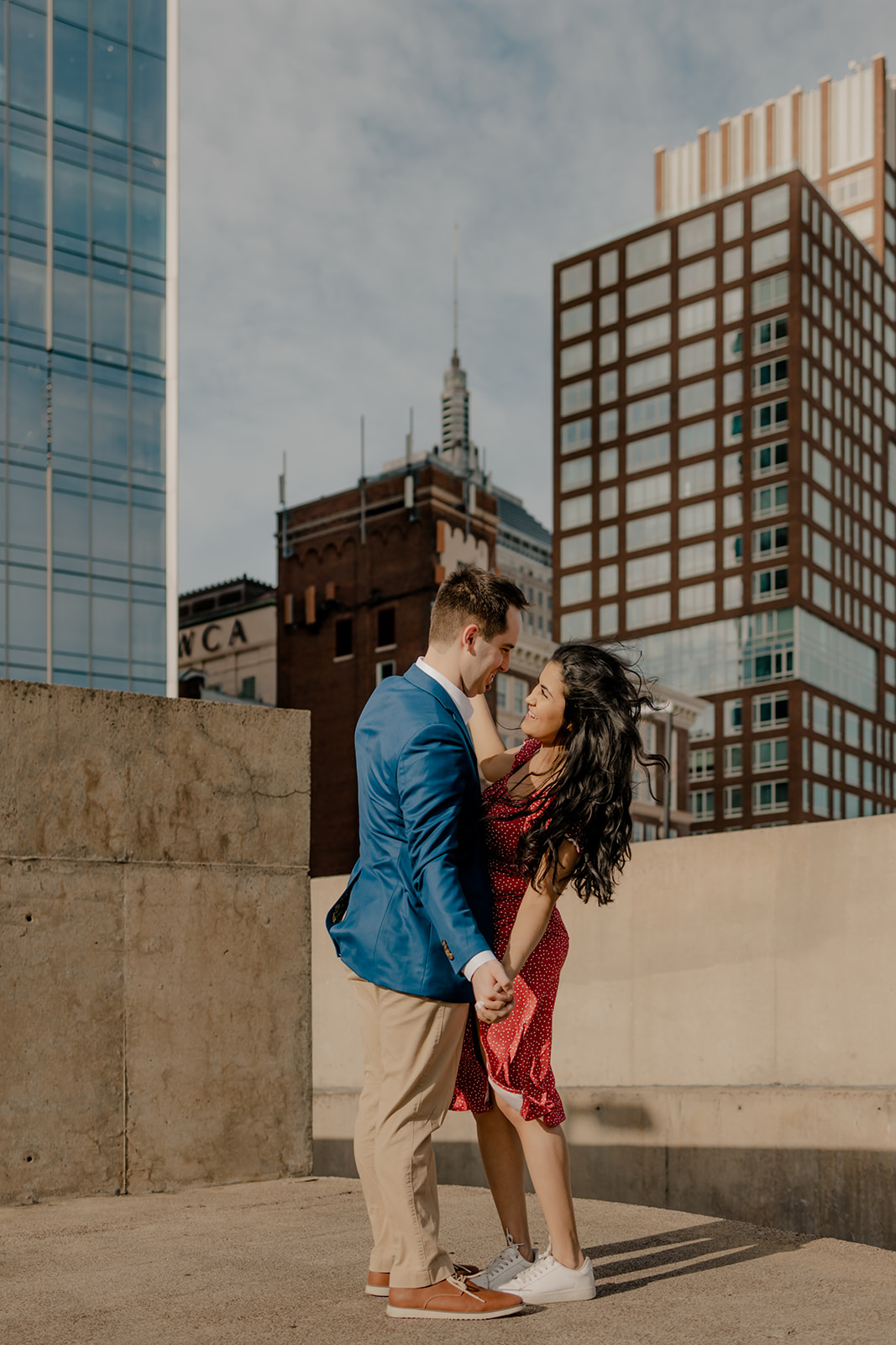 a dreamy engagement with the Boston skyline in the background learn what to do after an engagement here! 