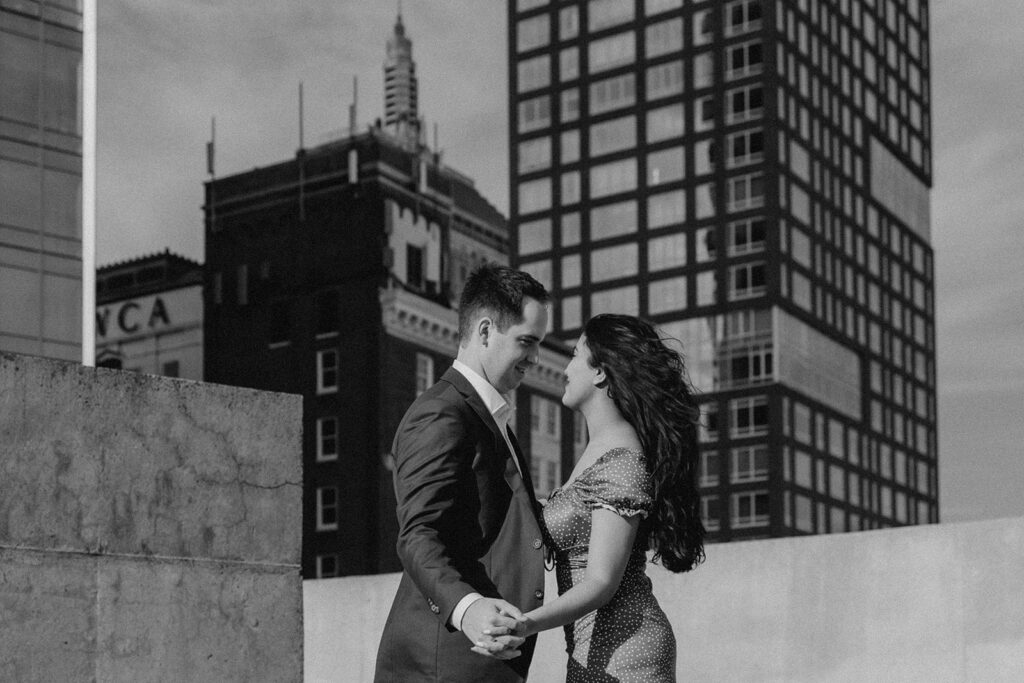 a dreamy engagement with the Boston skyline in the background learn what to do after an engagement here! 