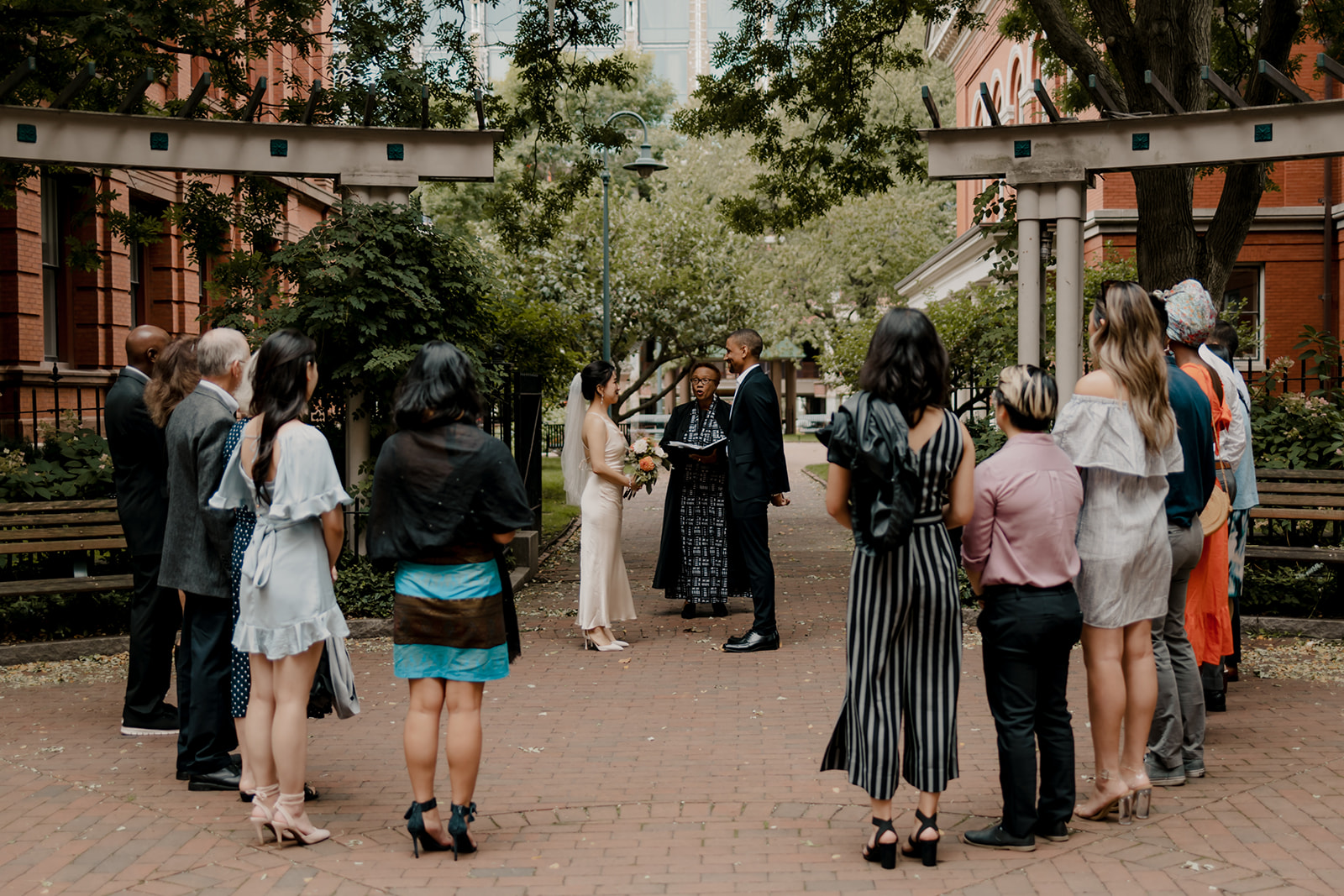 candid ceremony photos of a dreamy Boston elopement