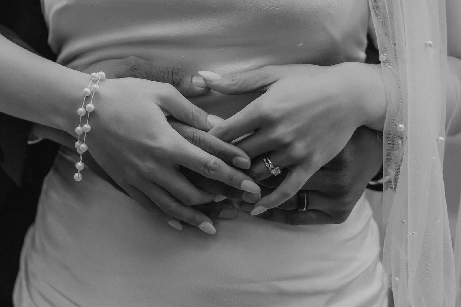 detail shot of wedding rings after an elopement day