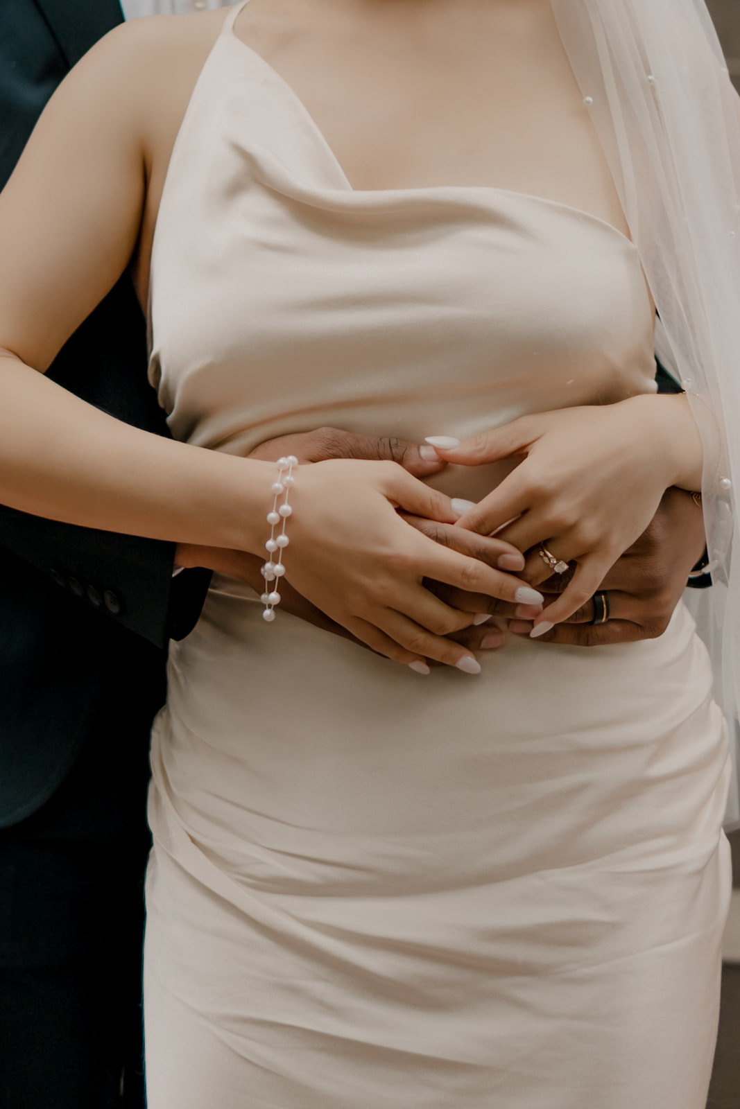 detail shot of wedding rings after an elopement day