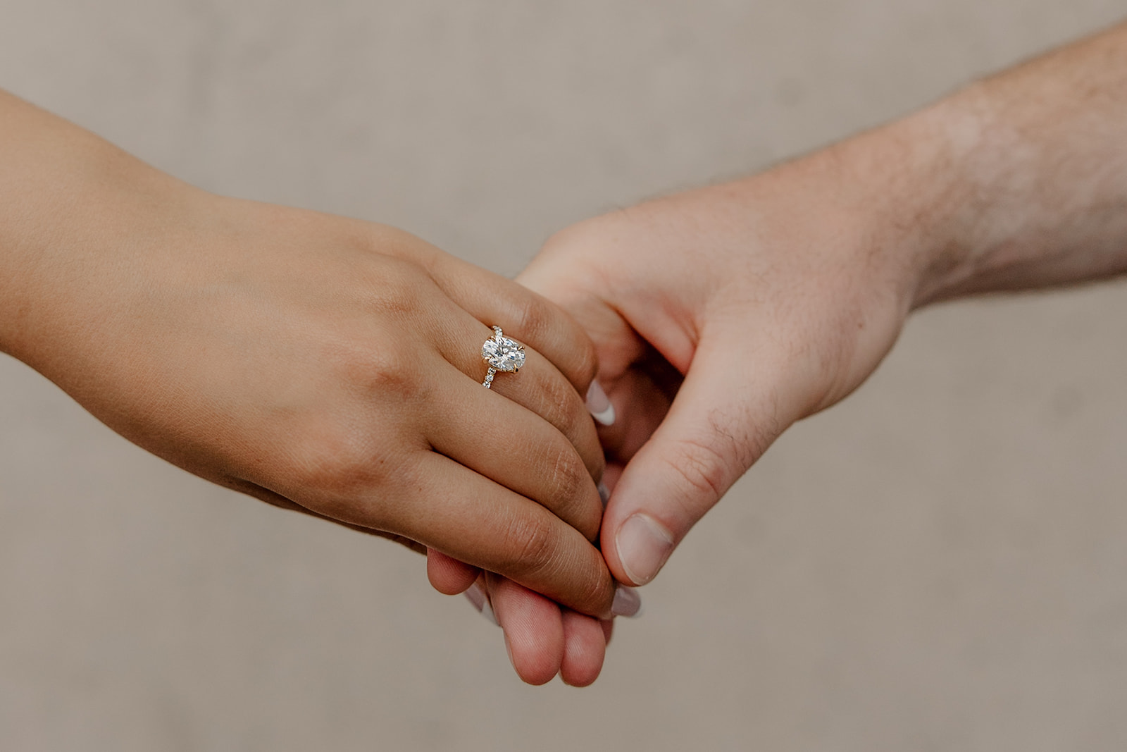 detail shot of a beautiful engagement ring