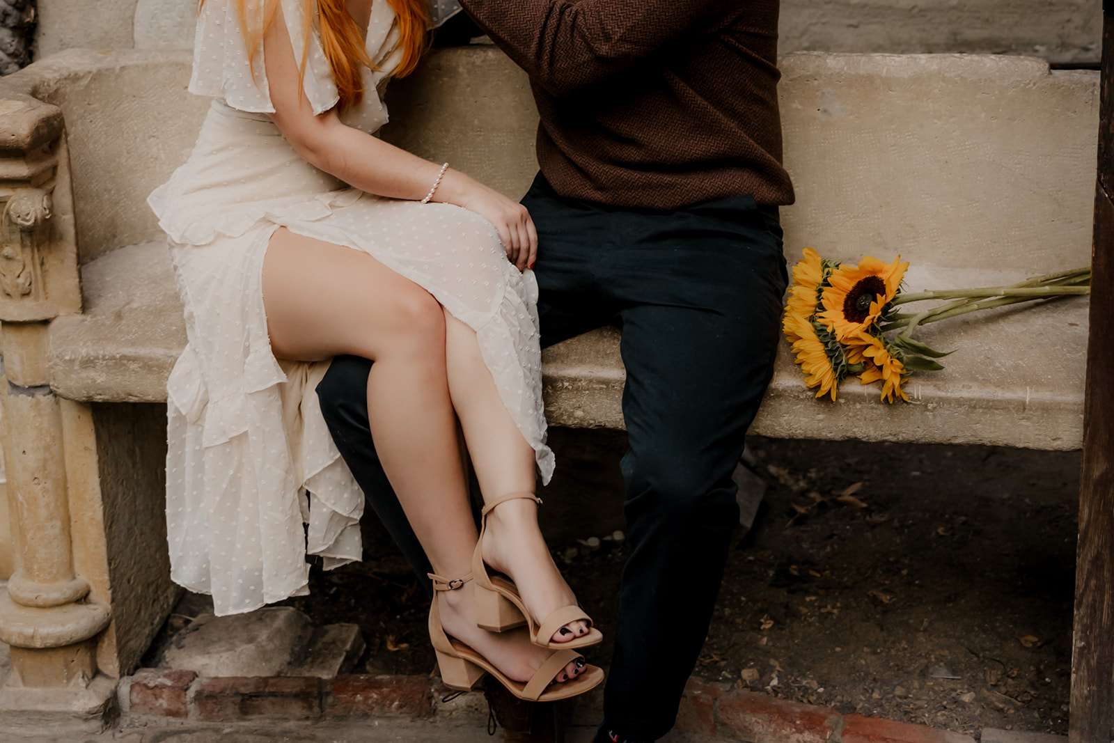 beautiful details of a New England castle engagement photoshoot