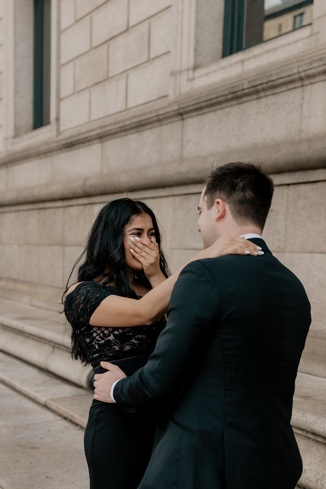 a dreamy surprise proposal outside the Boston public library, learn what to do after your engagement with my guide! 