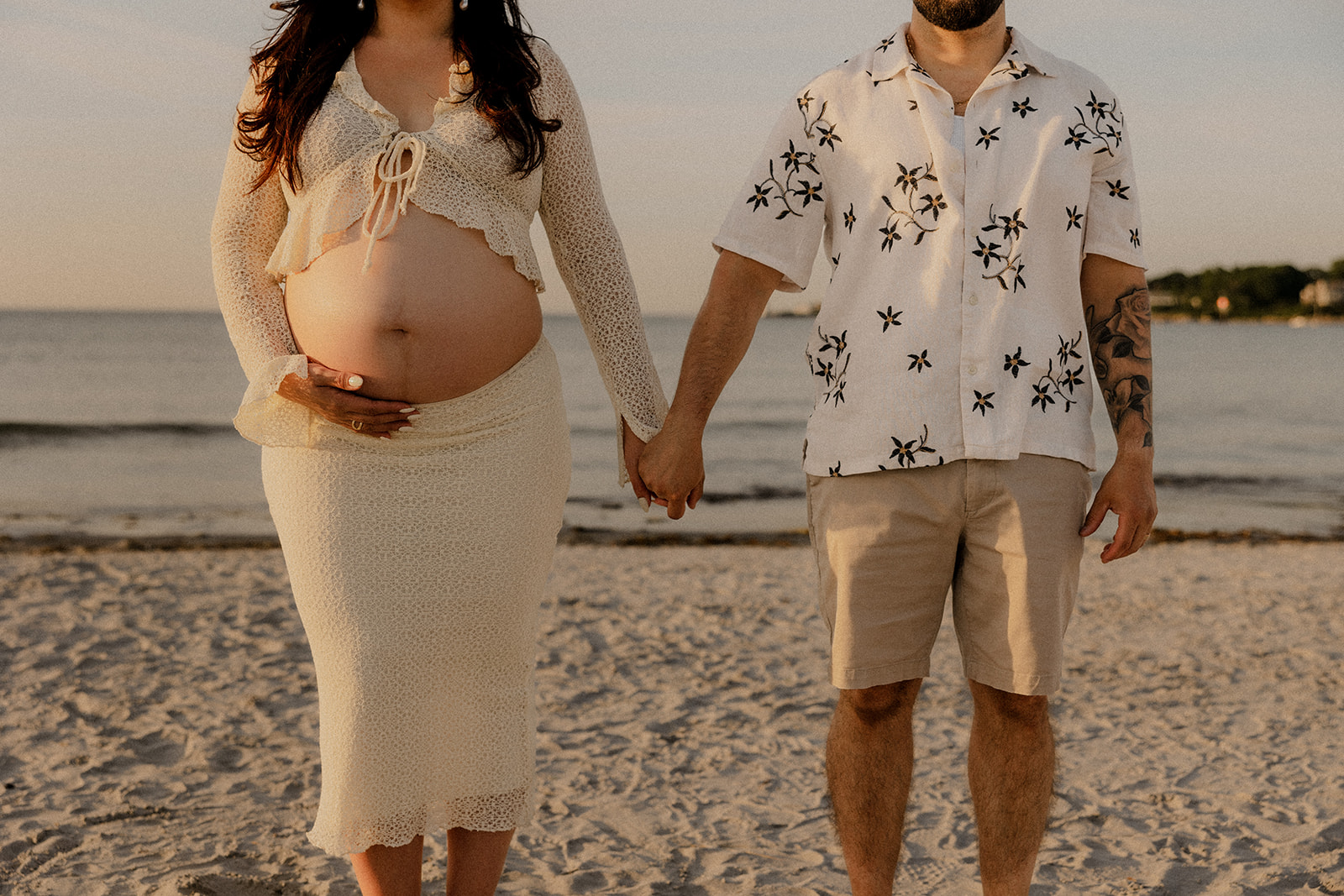 stunning maternity photoshoot on one of the best beaches near Boston Massachusetts