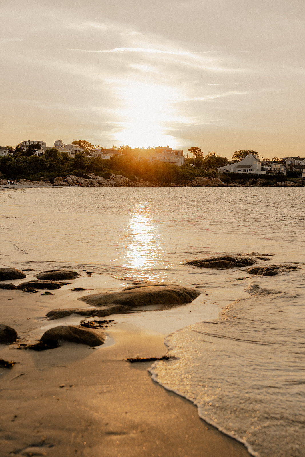 stunning sunset over an East Coast beach