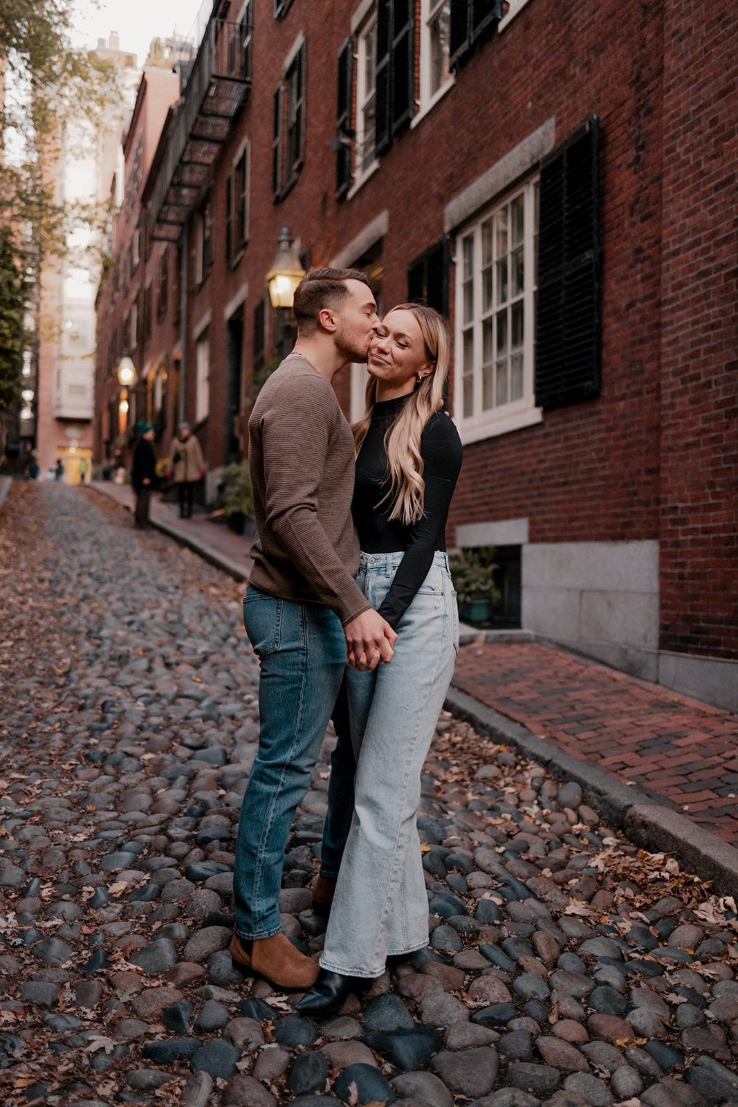 Beacon Hill is a perfect Boston engagement photo location!