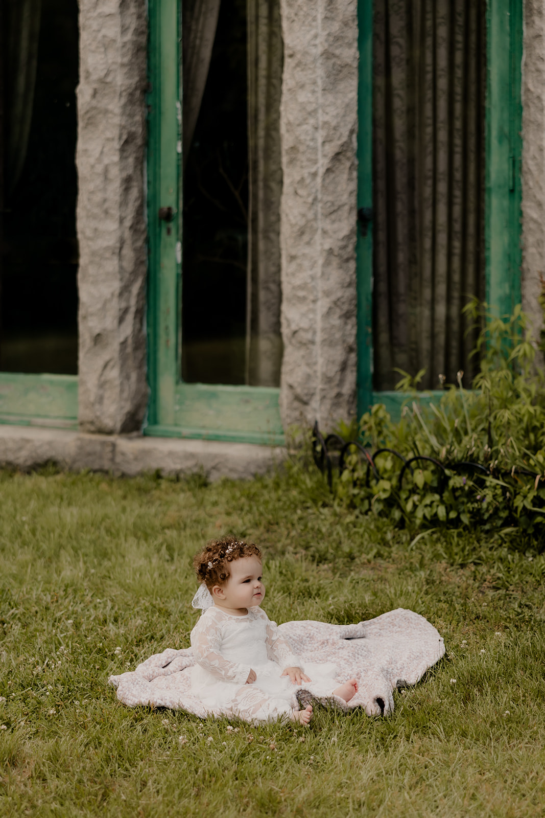 family poses during their New England elopement ceremony