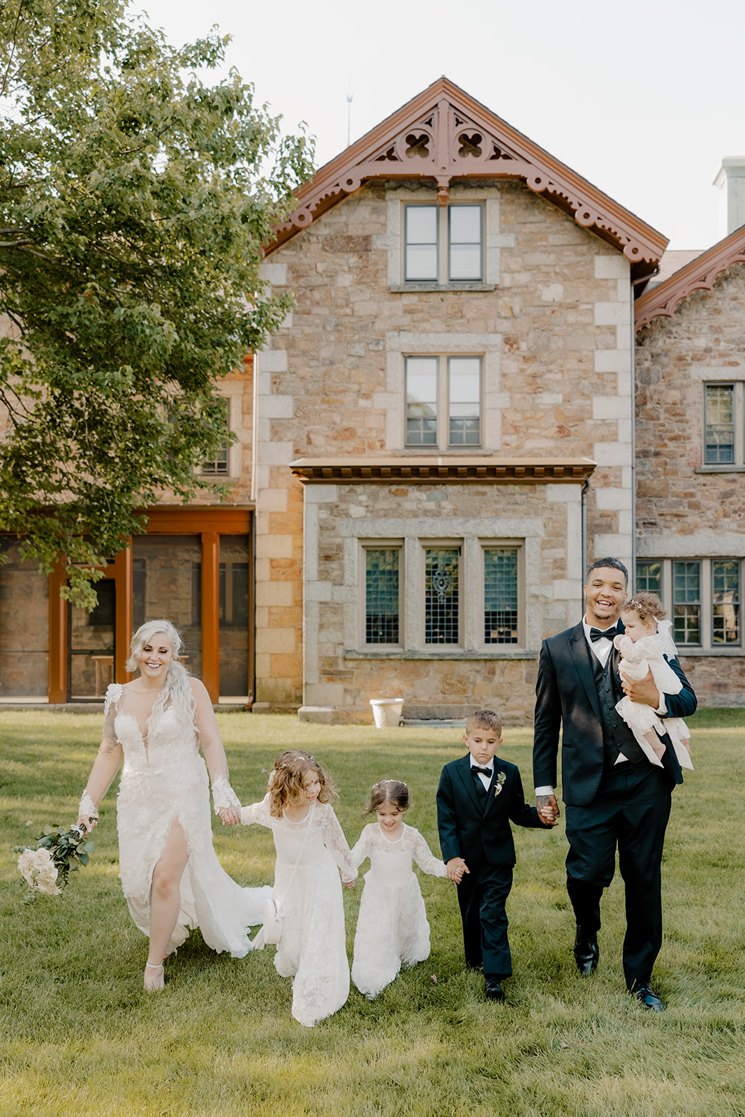 stunning family poses together after their summer elopement in Boston