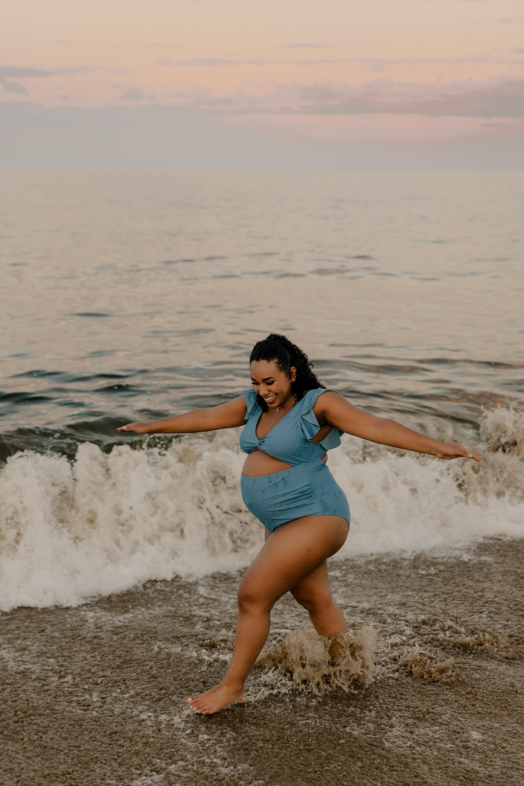 stunning maternity photoshoot on one of the best beaches near Boston Massachusetts