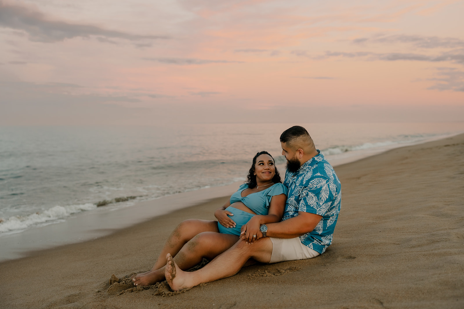 stunning maternity photoshoot on one of the best beaches near Boston Massachusetts