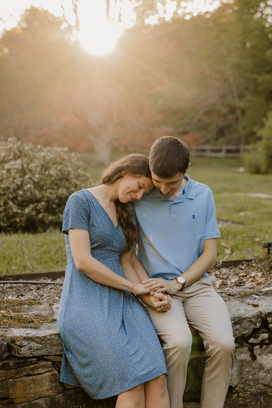 beautiful couple pose together during their Boston engagement photoshoot