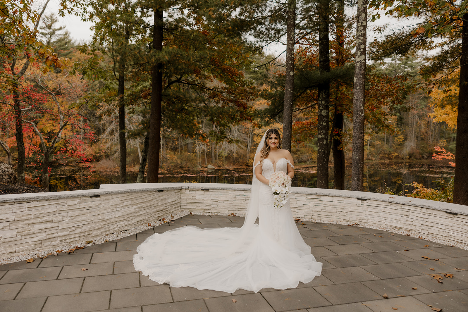 bride poses on her dreamy wedding day