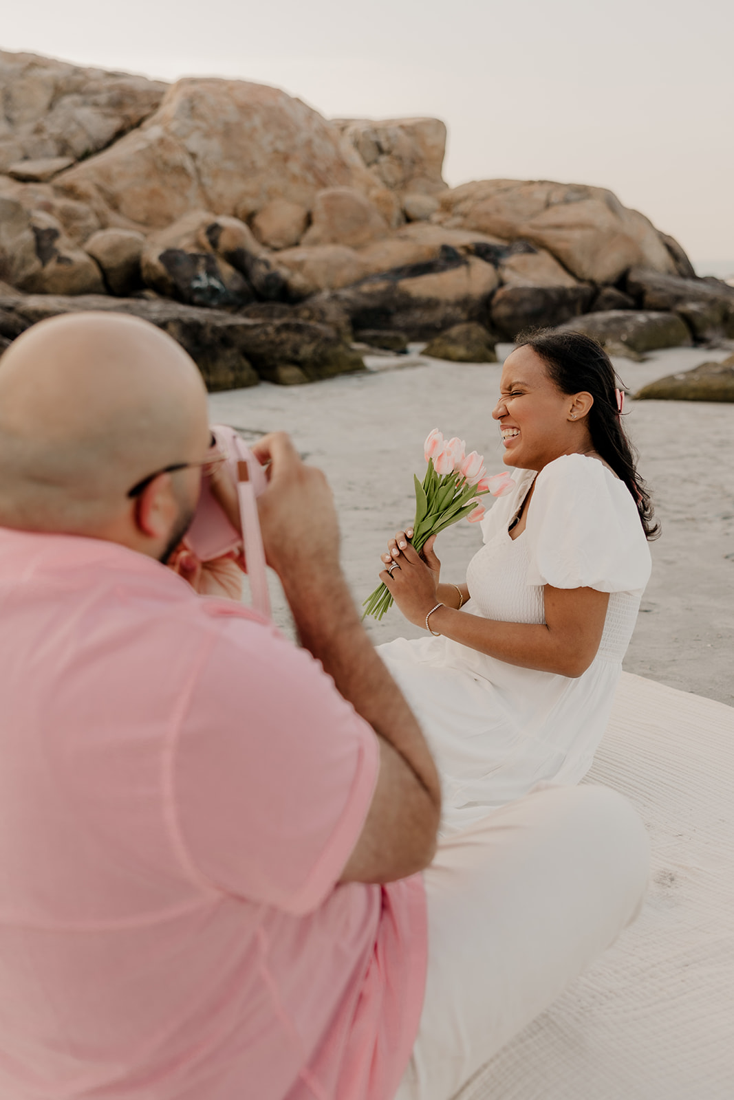 stunning couple pose together during their pregnancy announcement shoot and maternity photos