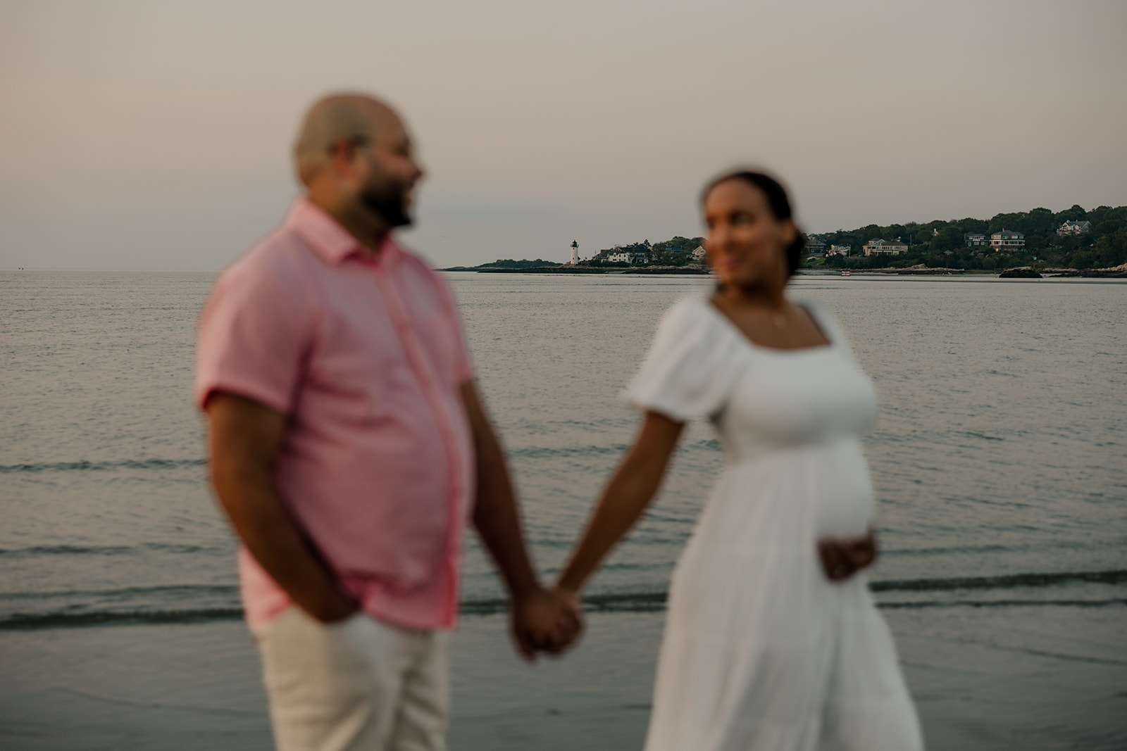 stunning couple pose together during their pregnancy announcement shoot and maternity photos