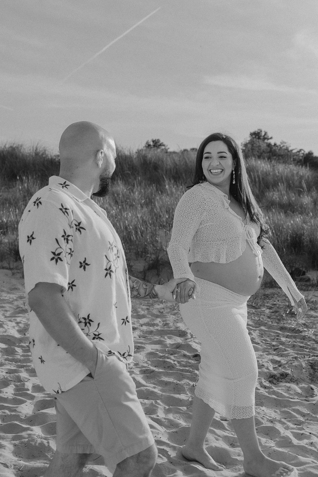 stunning maternity photoshoot on one of the best beaches near Boston Massachusetts